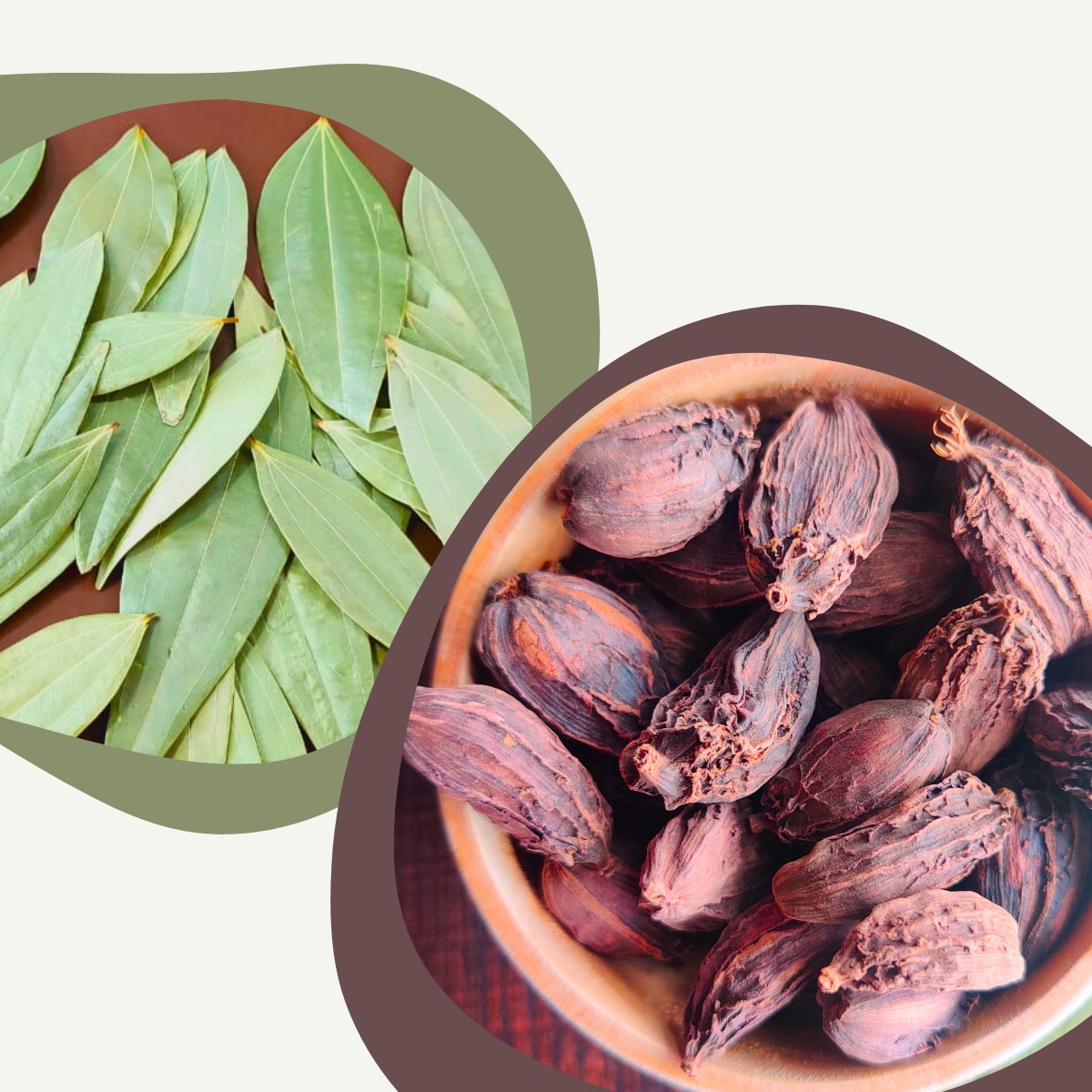Black Cardamom (Sikkim) (100gms) and Bay Leaves Handpicked & Stem cut (20 grams)